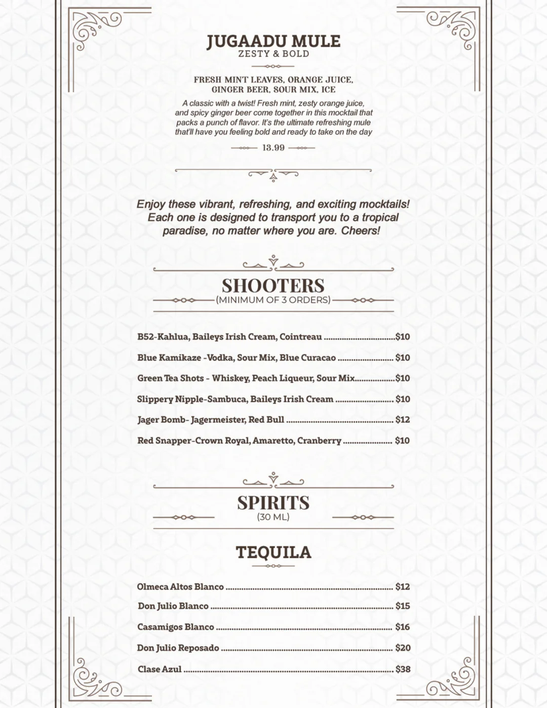Swaagat bar menu page 7