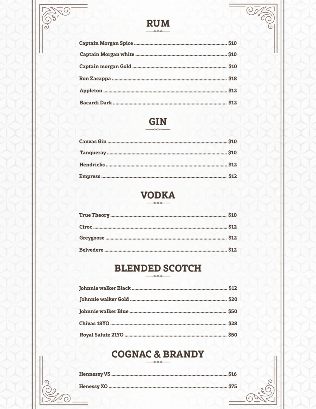 Swaagat bar menu page 8