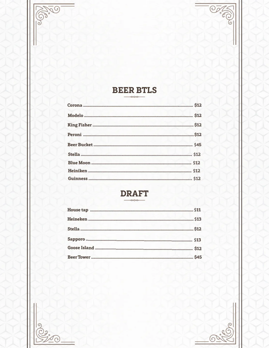 Swaagat bar menu page 10