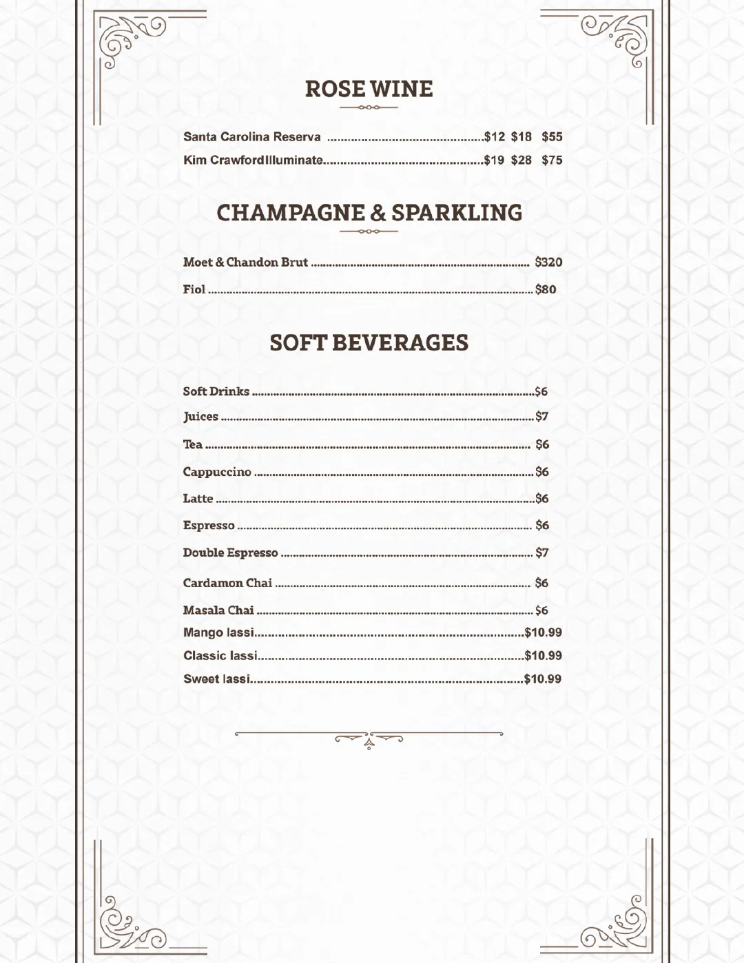 Swaagat bar menu page 12
