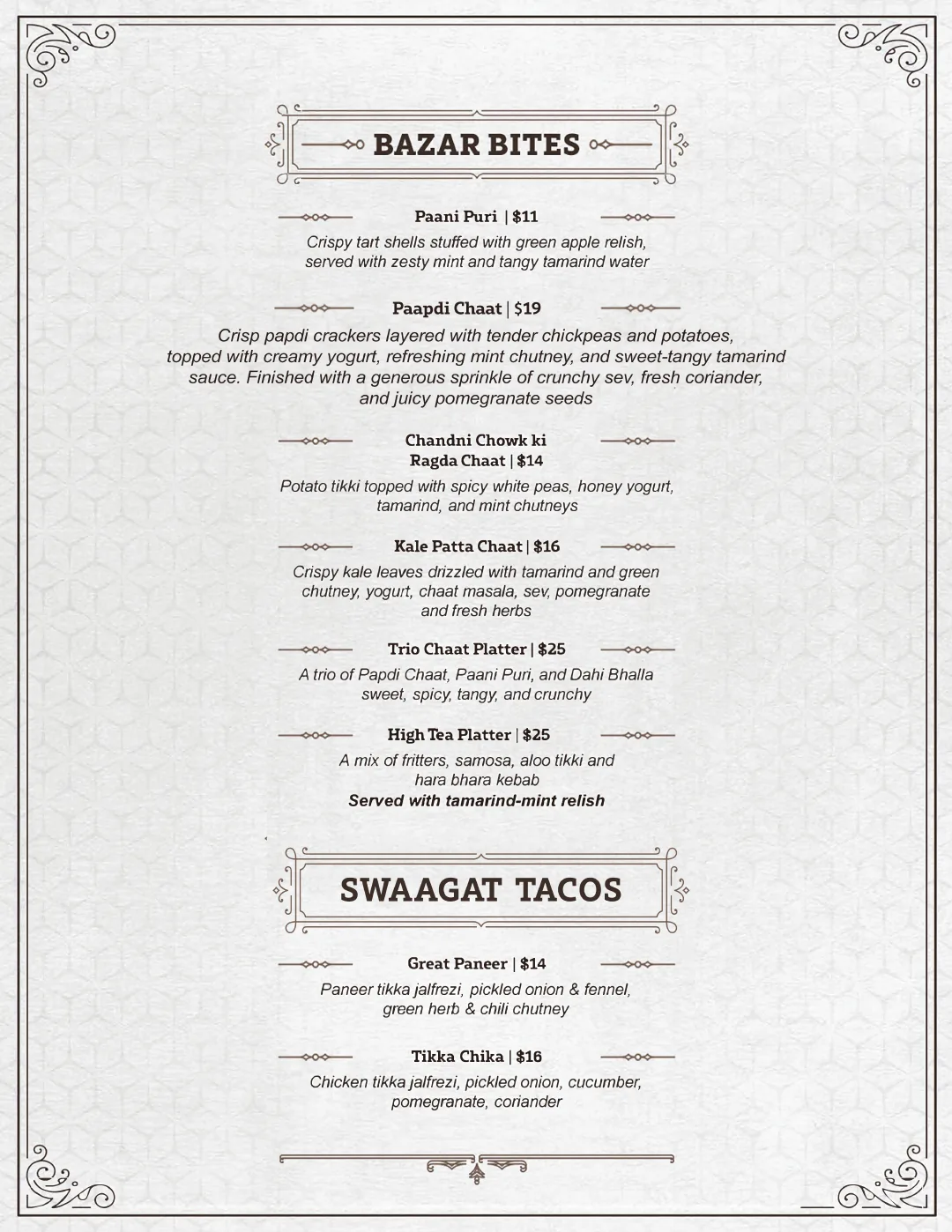Swaagat food menu page 4