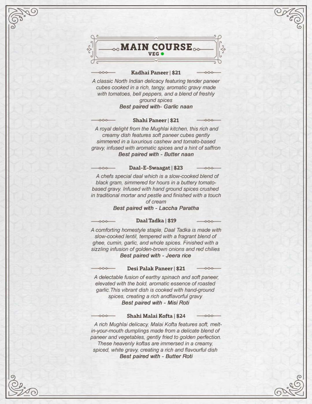 Swaagat food menu page 7