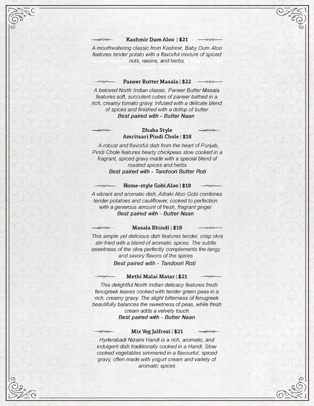 Swaagat food menu page 8