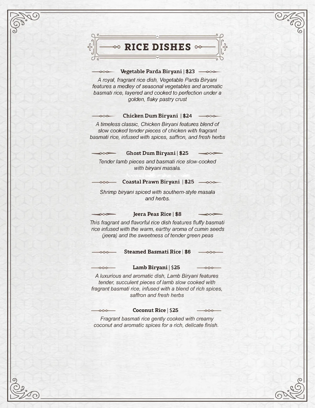 Swaagat food menu page 11