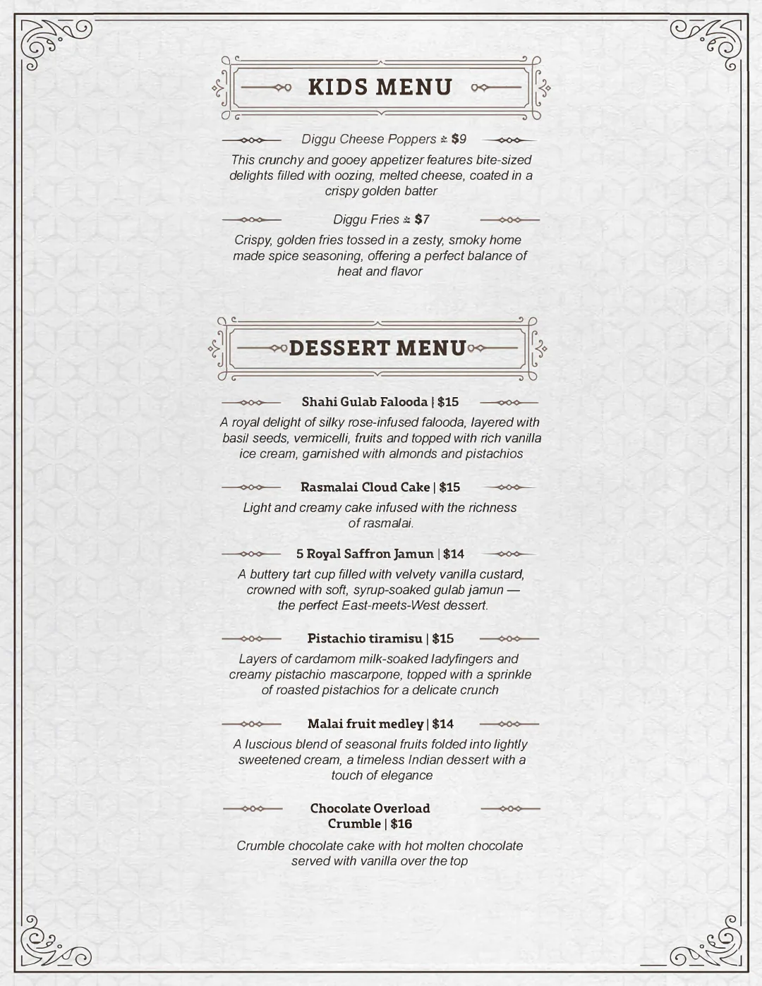 Swaagat food menu page 13
